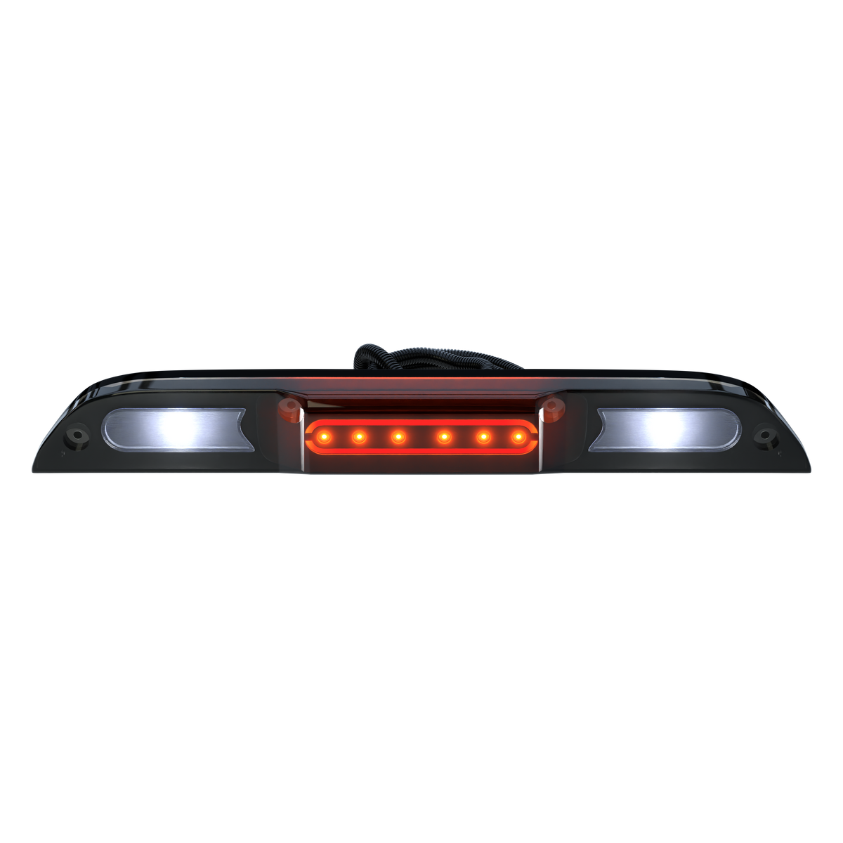 Ford Maverick 21-26 Ultra High Power Red LED 3rd Brake Light Kit w/ CREE XML White LED Cargo Lights (ATTN: DOES NOT FIT Models with Cargo Bed Camera in OEM 3rd Brake Light) - Smoked Lens