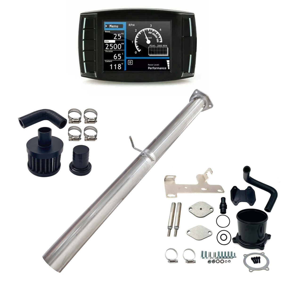 2010-2012 6.7L Ram Cummins 4" DPF/DEF/EGR/CCV Delete All-in-One Kit TruckTok