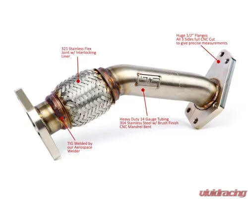 GrimmSpeed 2-Bolt Up-Pipe Black Ceramic Coating Subaru EJ25 2004-2021 GRM003002