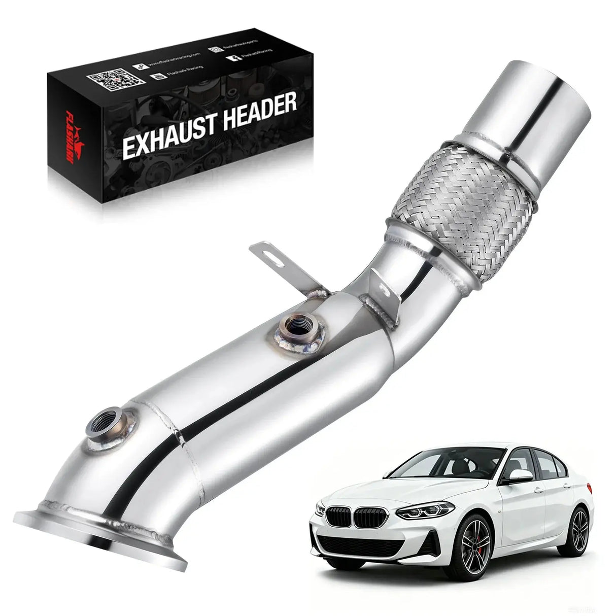 Flashark Catless Downpipes for 2016-2021 BMW B48 (G/F Chassis) 120i/220i/230i/320i/330e/330i/420i/430i/630i/730i & xDrive