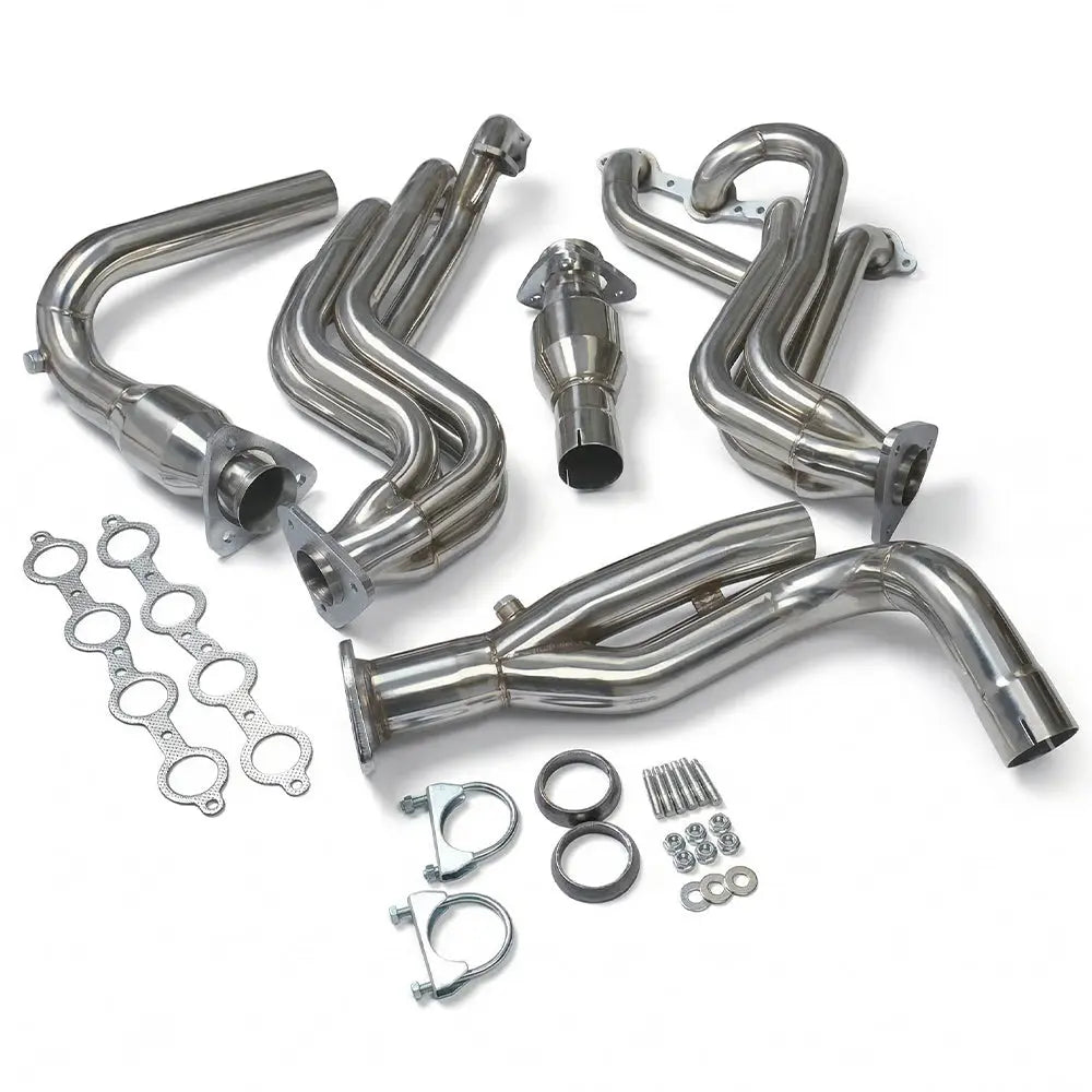 Exhaust Header for 1999-2006 Chevrolet Silverado/Avalanche 1500 GMC Sierra 1500 GMT800 4.8L 5.3L 6.0L V8 Engine (with EGR Valve)
