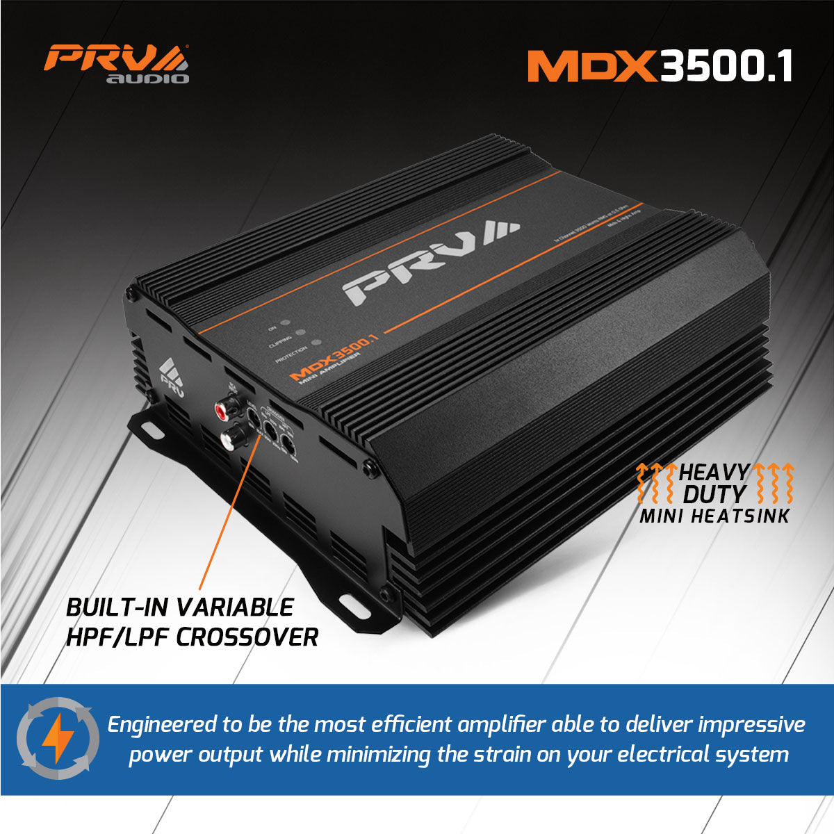 PRV Audio MDX3500.1 | 3500W RMS Full Range Monoblock Amplifier 0.5 Ohm