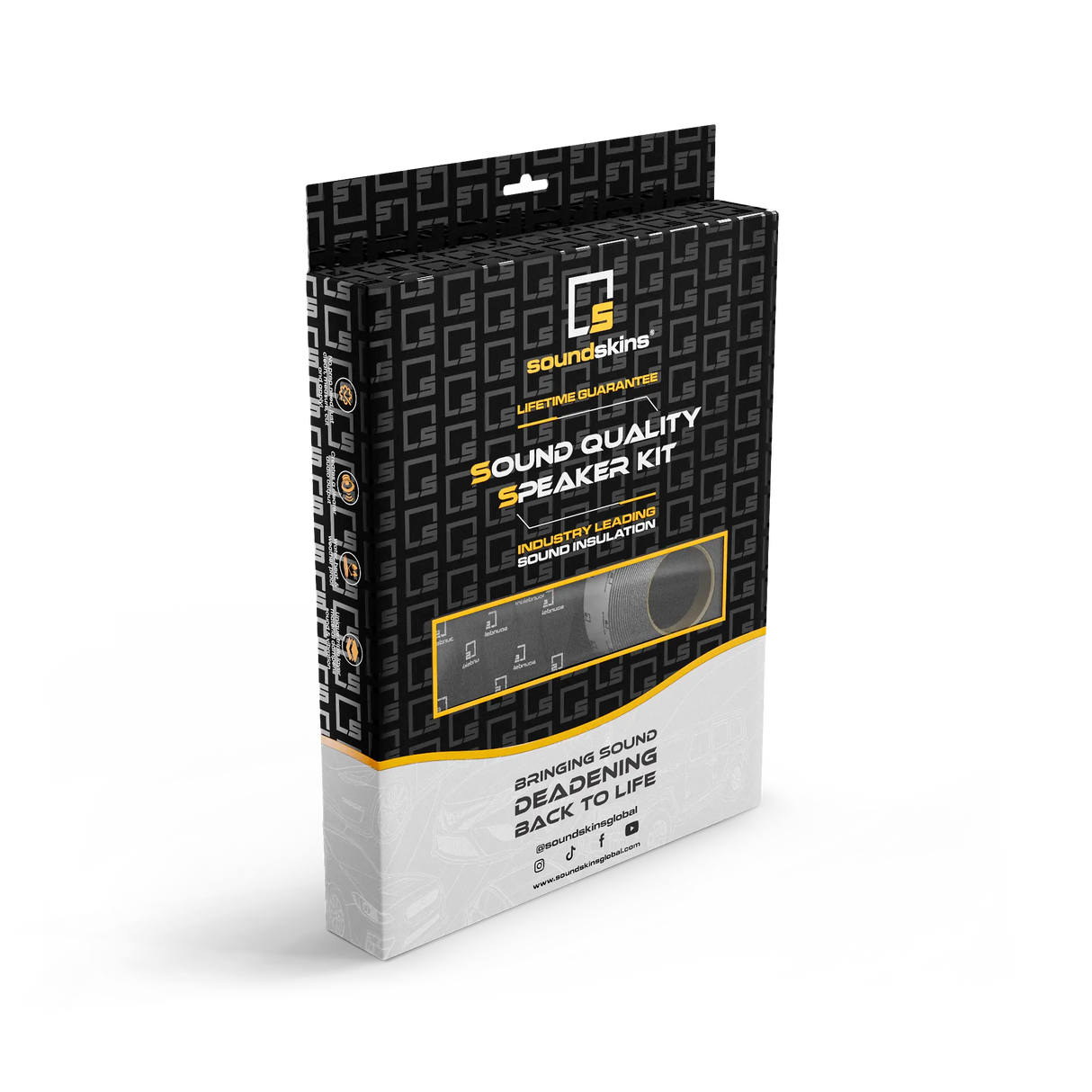 SoundSkins | Sound Deadening Sound Quality Speaker Kit | SSK-SQSK | 2x Foam Speaker Rings, 2x Foam Backing Sheets, 2x Speaker Kit Sheets, 3' Strip Tape 3/8" SoundSkins Global
