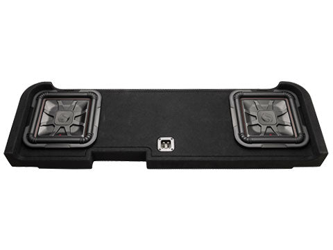 Underseat >>> Kicker Dual 12-inch Subwoofer Enclosure with Loaded Amplifier Rack