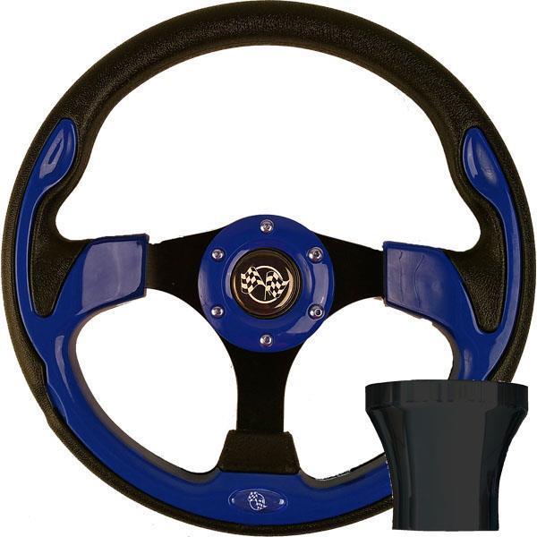 GTW Steering Wheel Kit, Blue/Rally 12.5 W/Black Adapter, Yamaha