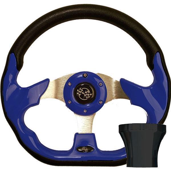 GTW Steering Wheel Kit, Blue/Race 12.5 W/Black Adapter, EZGO