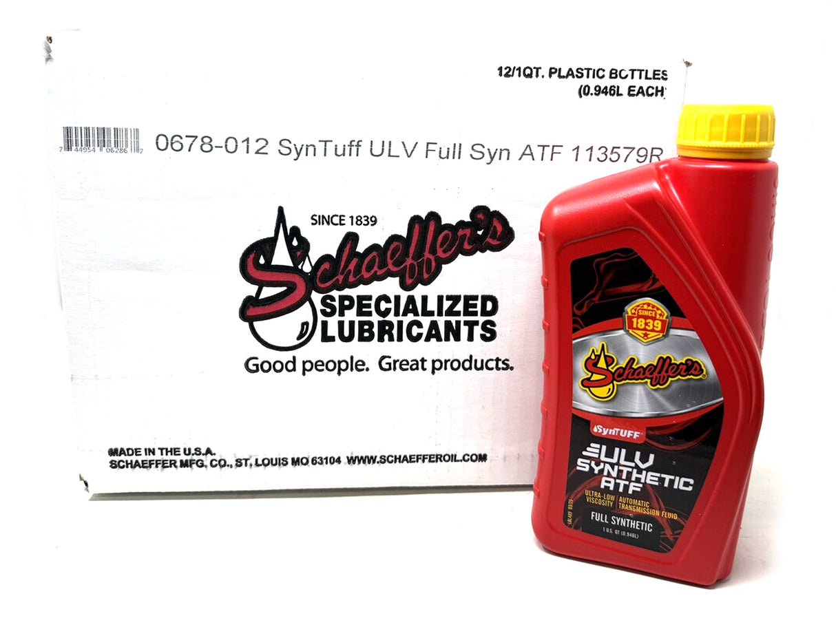 Schaeffers 0678 SynTuff ULV Full Synthetic Automatic Transmission Fluid, 2020-2025 Ford 6.7L Powerstroke, 2020-2025 GM 6.6L Duramax L5P Schaeffers