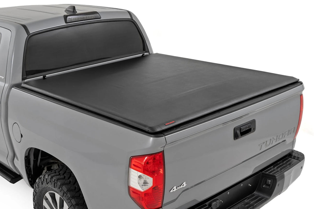 Soft Roll Up Bed Cover 5'7" Bed | Toyota Tundra 2WD/4WD (2007-2021) 42419550 Rough Country