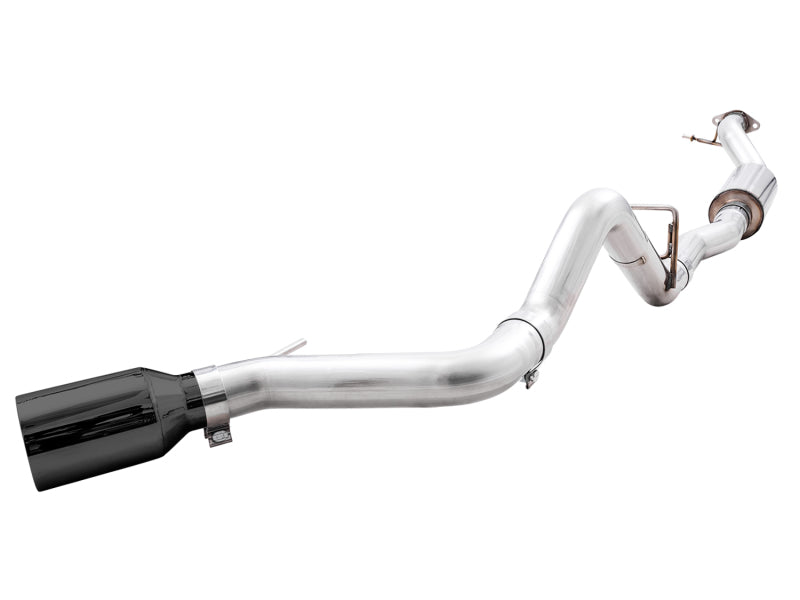 AWE Tuning 0FG Single Rear Exit Exhaust with BashGuard and 5-Inch Diamond Black Tip | 2021+ Ford Bronco