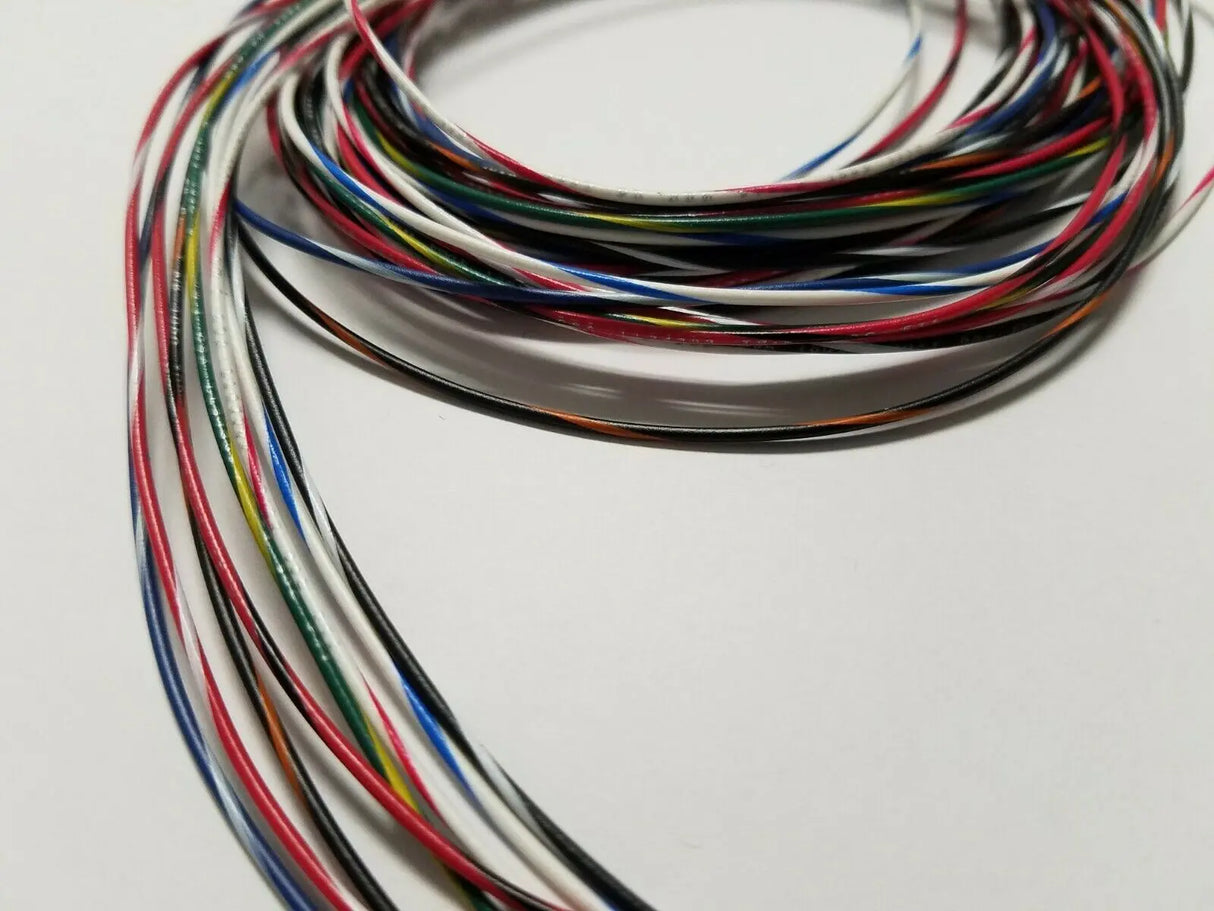 26 AWG Gauge Stranded Hook Up Wire 8 Color w/ stripe UL1007 300 Volt choose your length ACDC