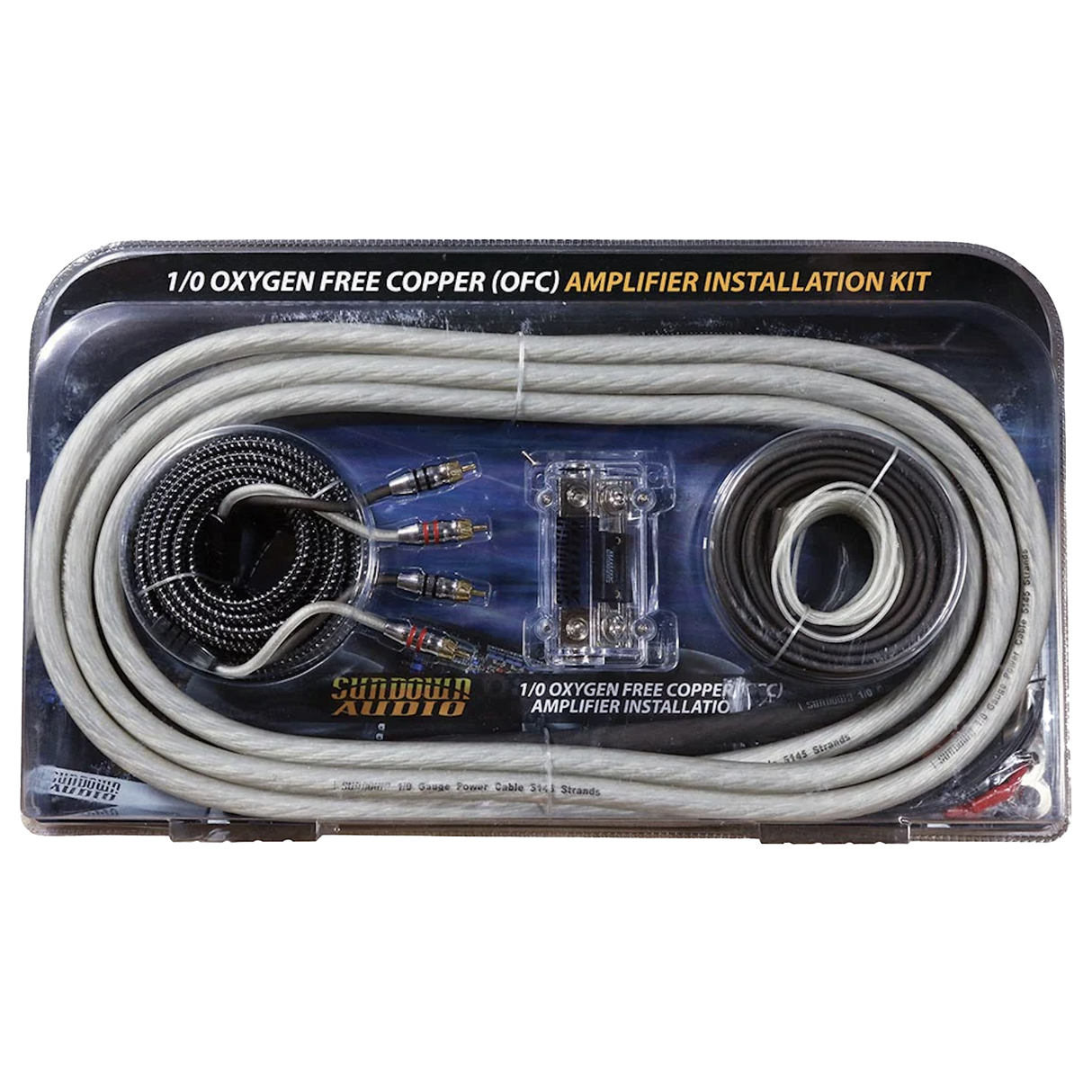 1/0 Gauge AWG Silver/Black OFC Amplifier Wire Kit