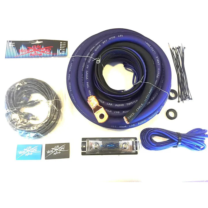 Sky High Car Audio 0GA Copper 100% OFC Amplifier Installation Kit Sky High Car Audio