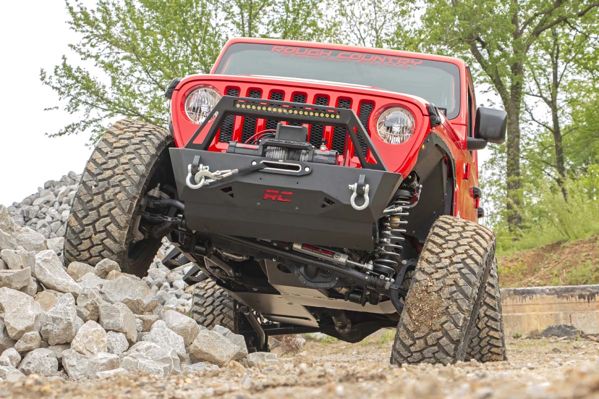 Skid Plate Combo 3.6L Engine T-Case Gas Jeep Wrangler Unlimited (18-19) Rough Country