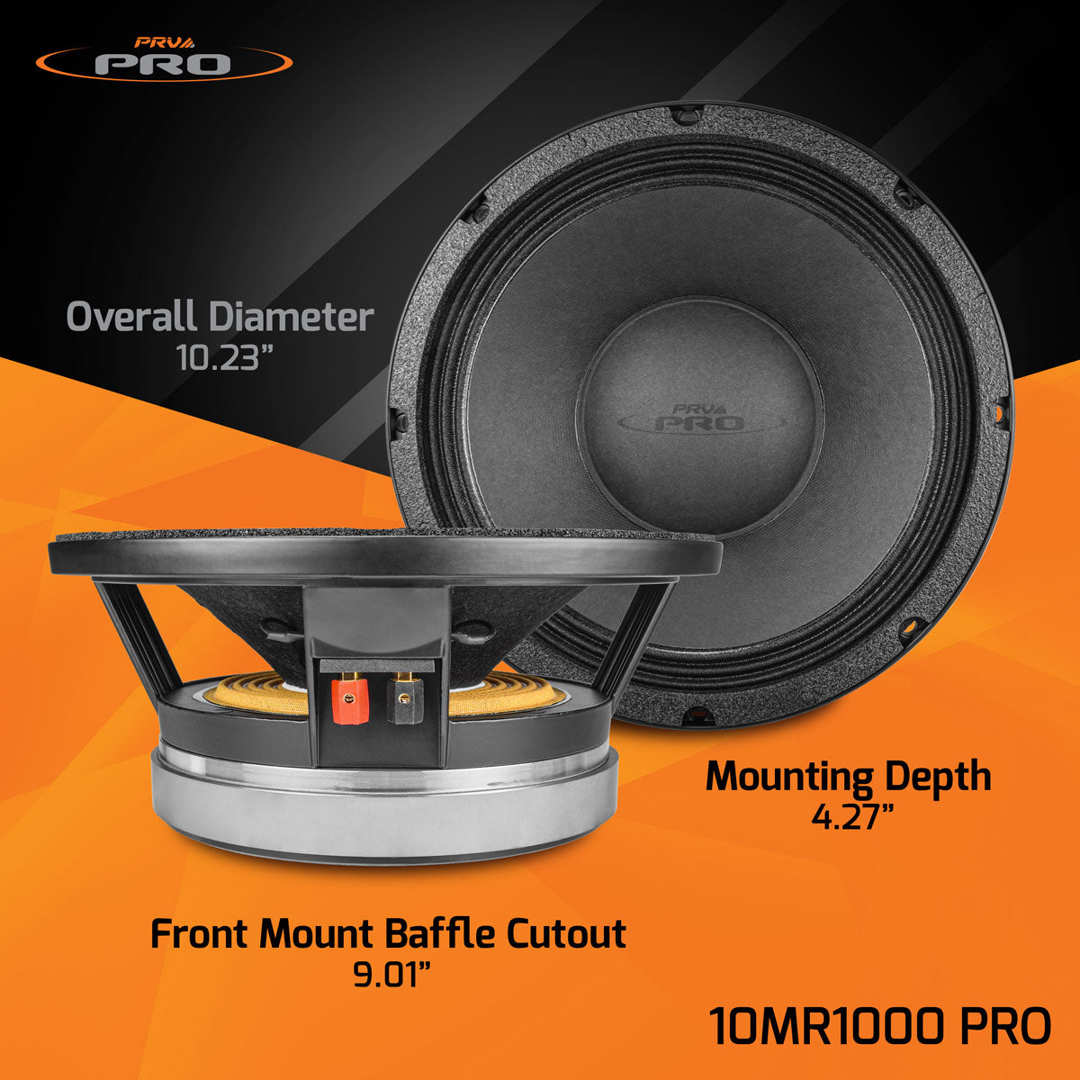 PRV Audio 10MR1000 PRO 10" Midrange Loudspeaker 8 Ohm 1000W