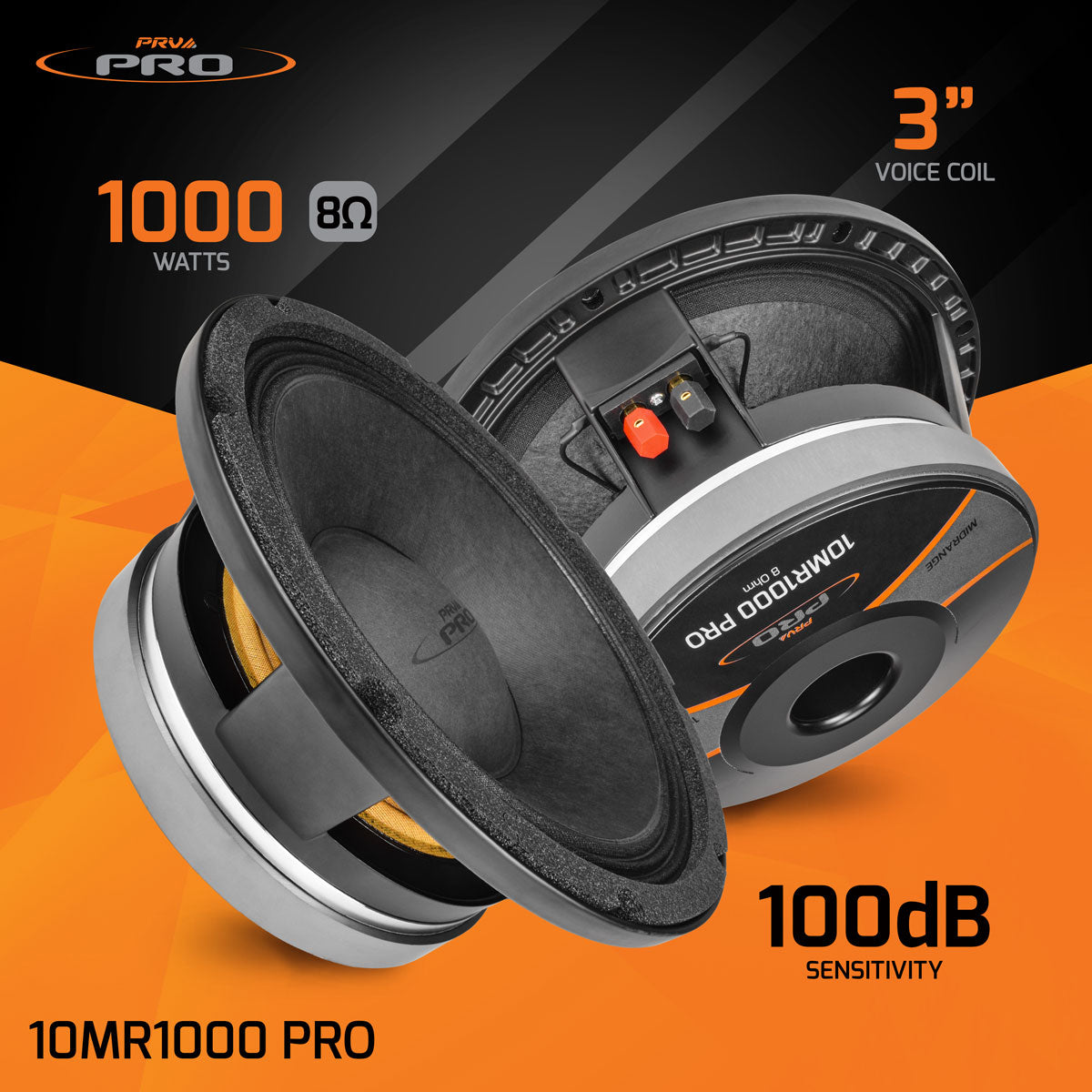 PRV Audio 10MR1000 PRO 10" Midrange Loudspeaker 8 Ohm 1000W