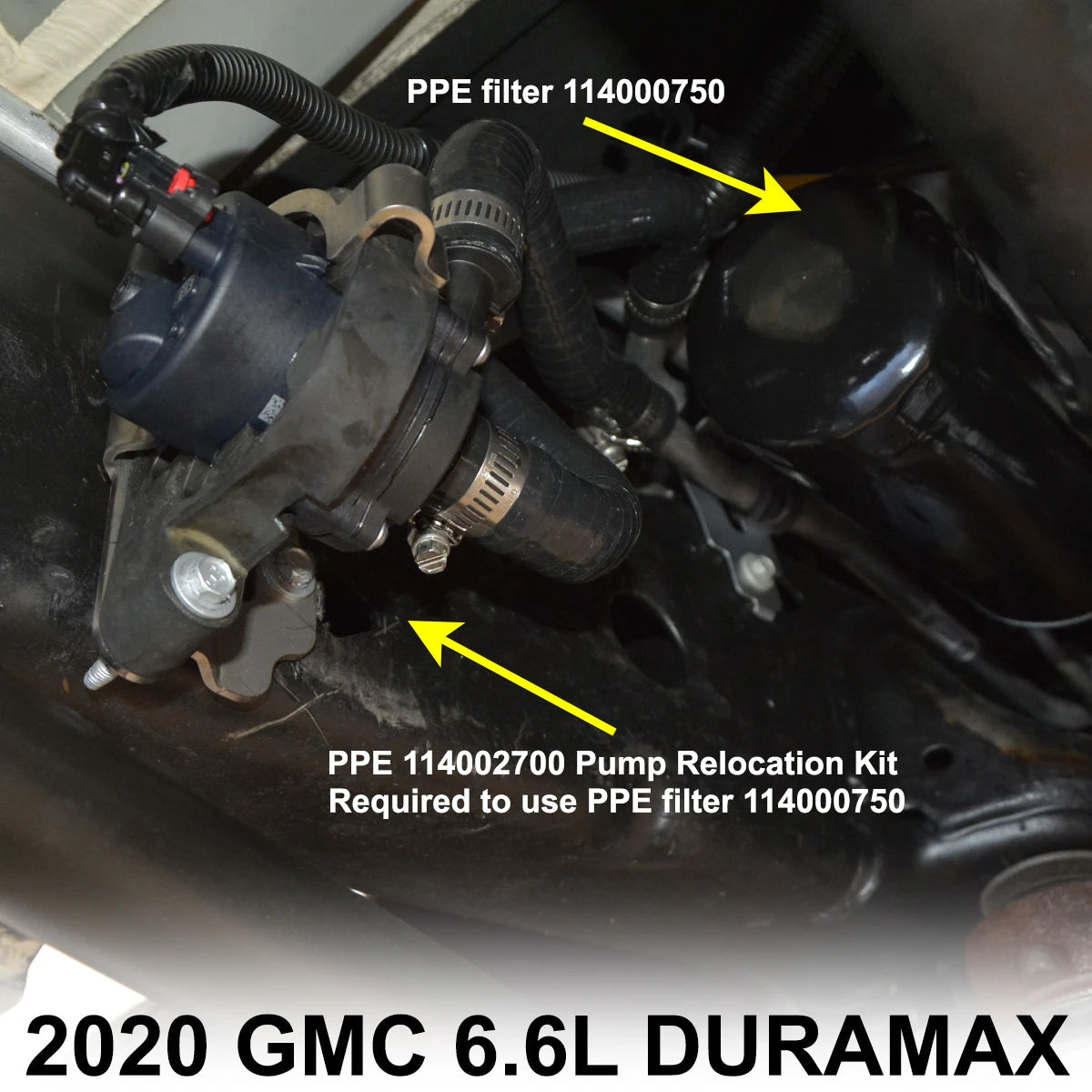 2020-2026 GM 6.6L Duramax Fuel Coolant Pump Relocation Kit Pacific Performance Engineering