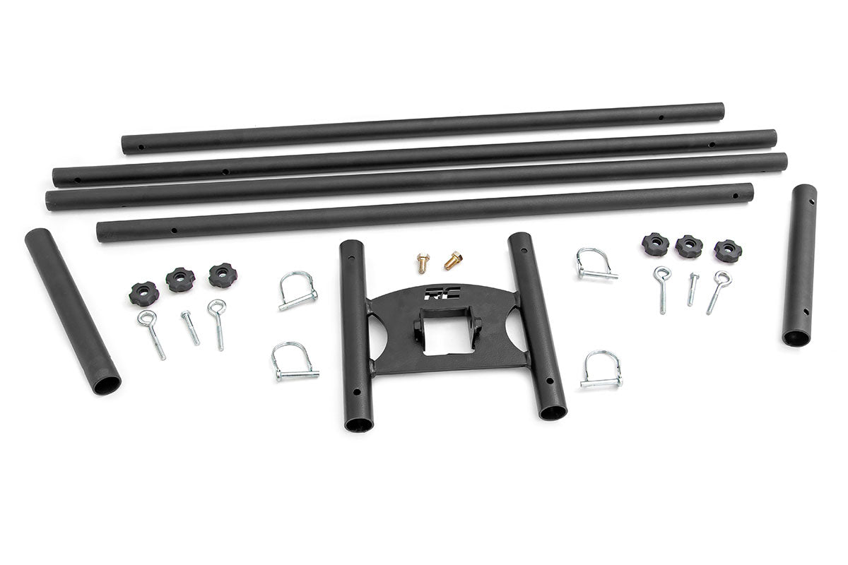 Flag Pole Holder Dual 2 Inch Hitch w/ Flag Poles Rough Country