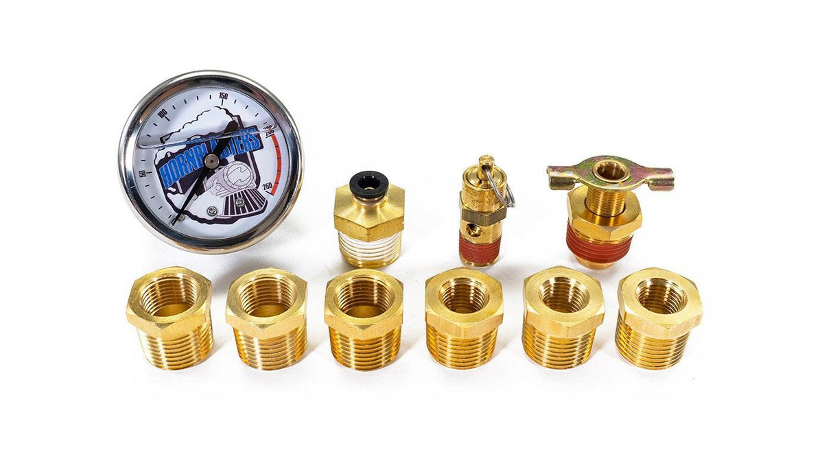 12-Gallon Triple Compressor Fitting Kit HornBlasters