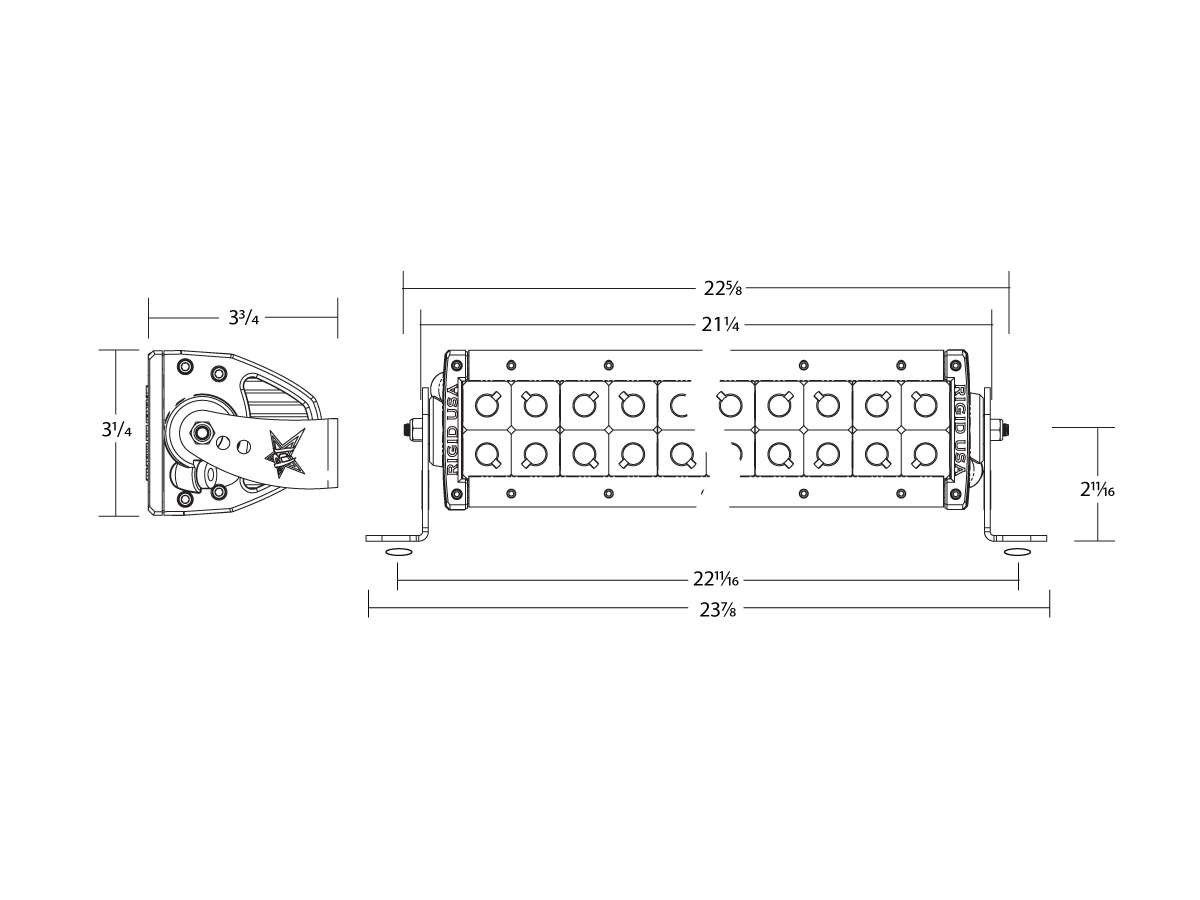 Rigid Industries 120313 E-Series Pro 20" LED Light Bar (Spot/Flood Combo)