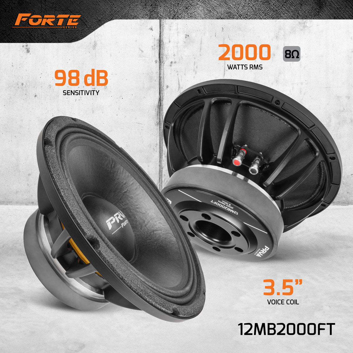 PRV 12MB2000FT Midbass PRV Audio