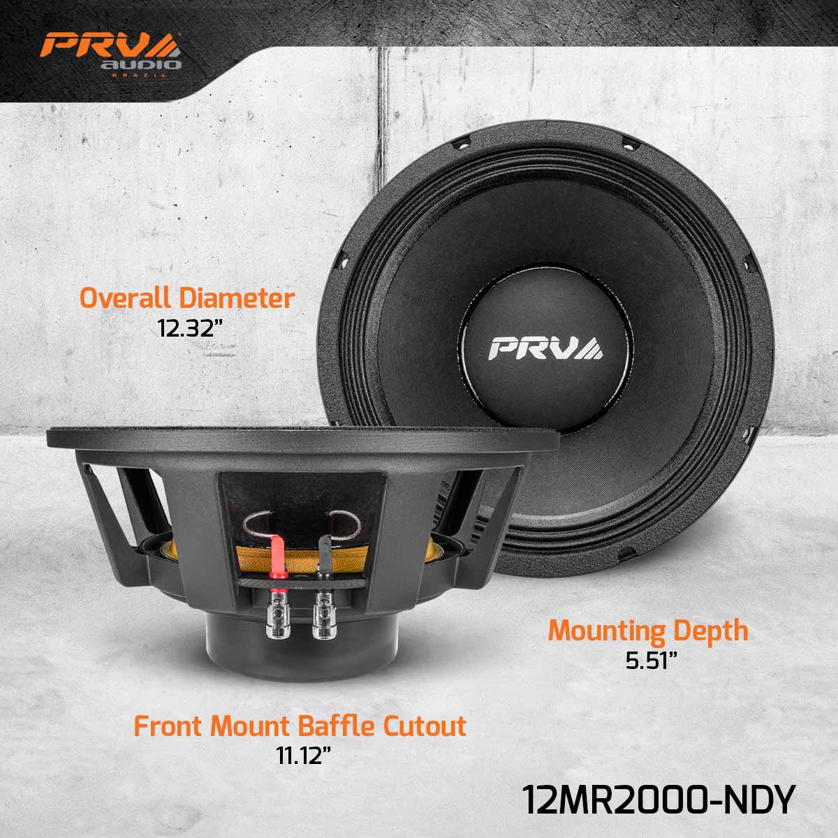 PRV 12MR2000-NDY Midrange PRV Audio