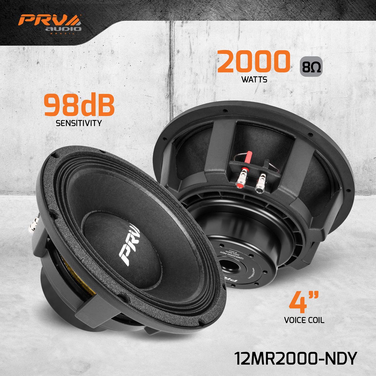 PRV 12MR2000-NDY Midrange PRV Audio
