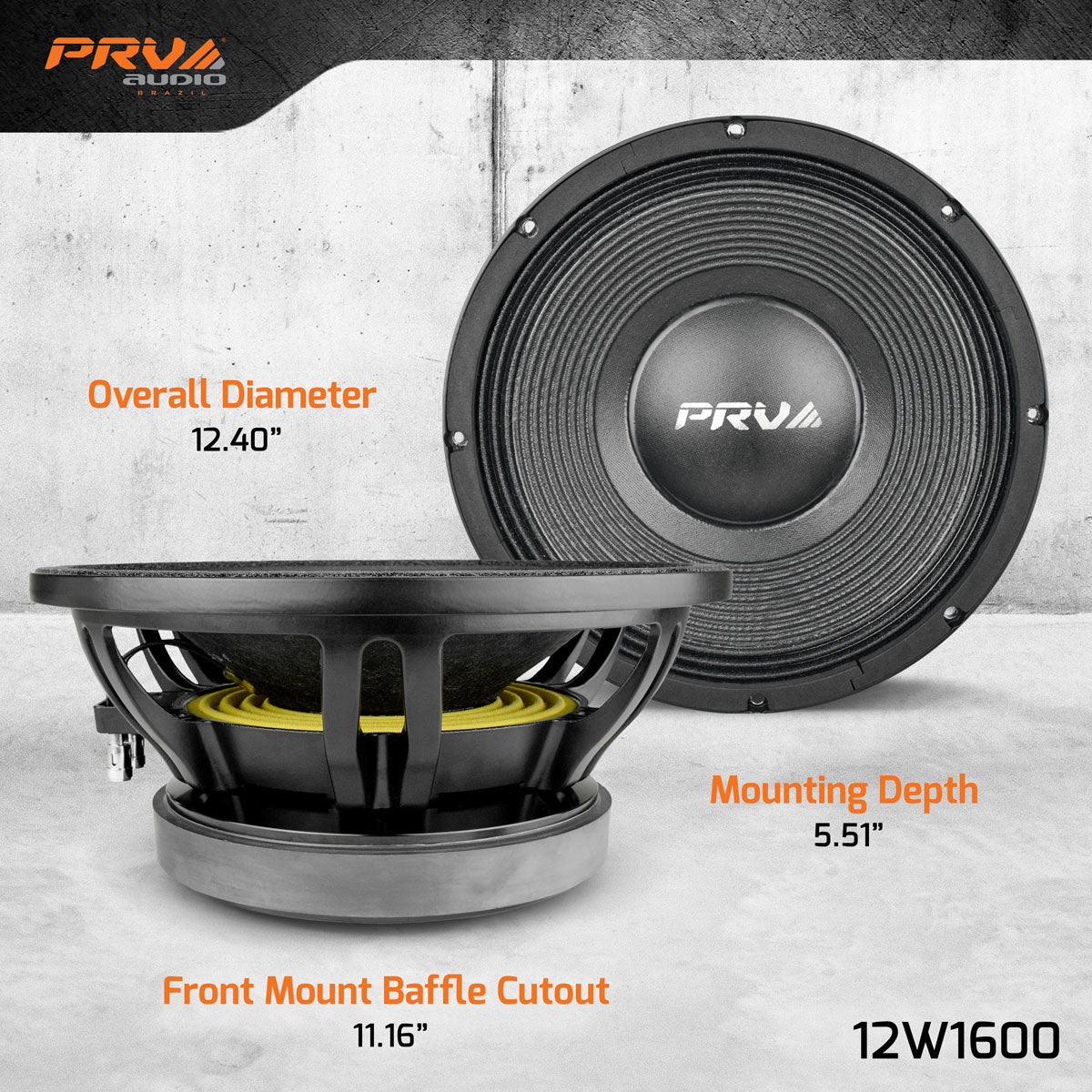 12W1600 | 12" WOOFER LOUDSPEAKER PRV