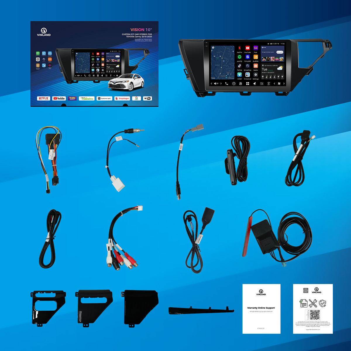 VISION 10” Custom-Fit Car Stereo for Toyota Camry 2018-2020