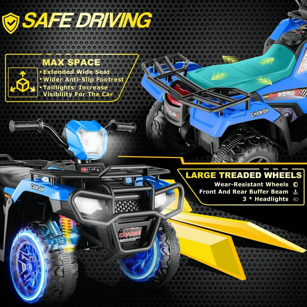 12V/24V Electric Jeep Truck ATV for Kids with Parent Remote Control - Fun and Safe Ride-On Toy