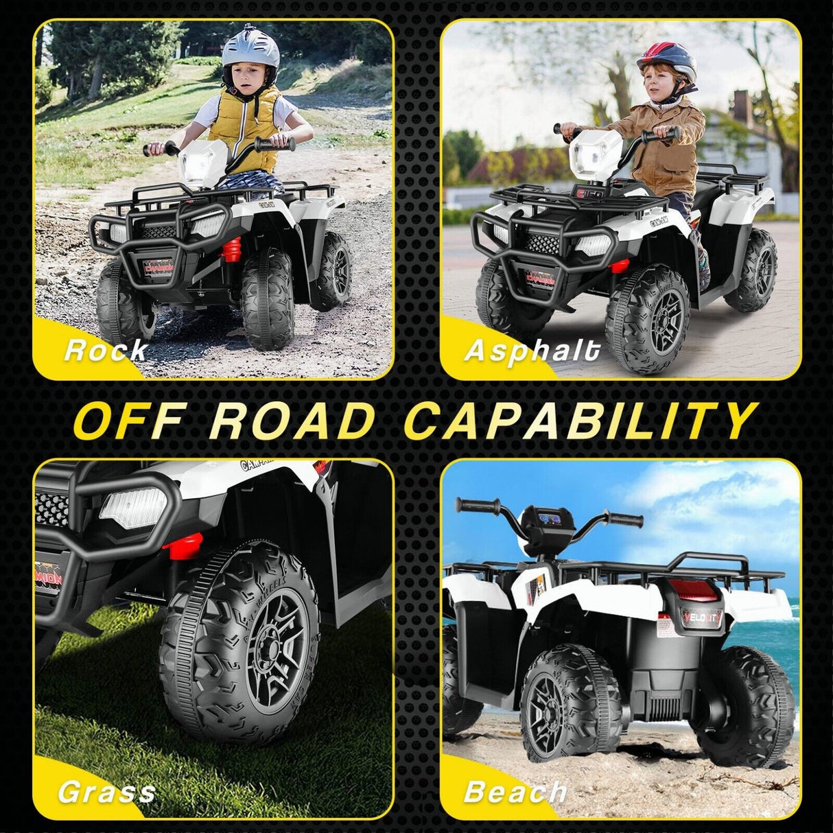 12V Electric ATV Car for Kids with Music and Headlights