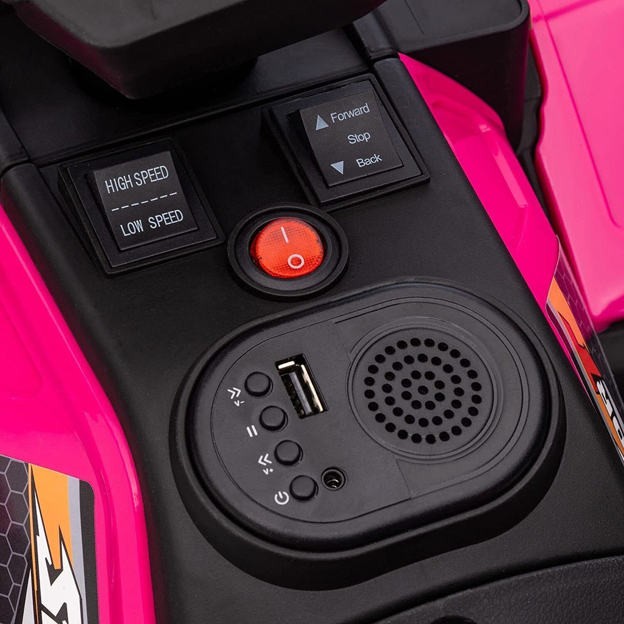 12V Electric ATV Quad for Kids Ages 3-6 in Sleek Black Design