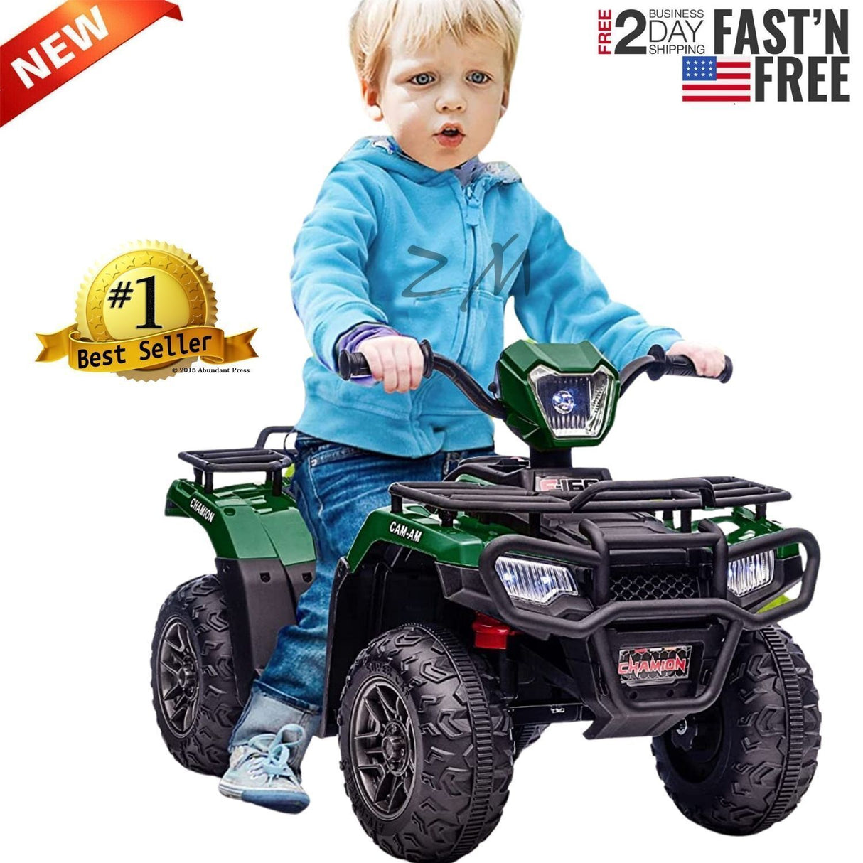 12V Electric Kids ATV Quad Car Truck in Black - Suitable for Ages 3-6 Years