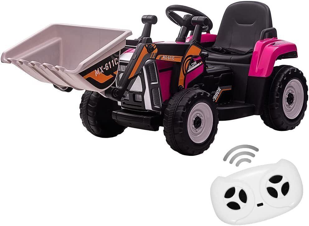 12V Electric Ride-On Excavator for Kids with Bluetooth and 3 Speeds