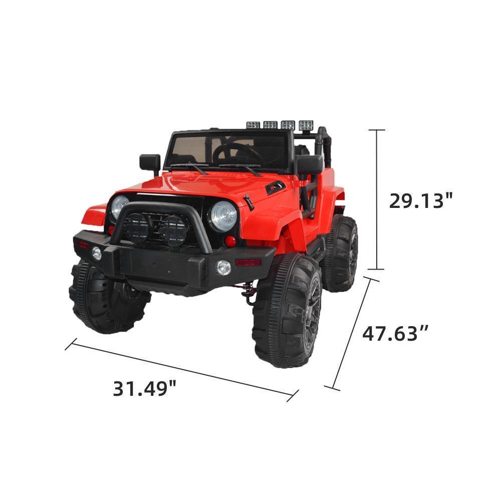12V Electric Ride-On Truck for Kids with MP3, USB, and LED Lights - Available in 4 Colors!