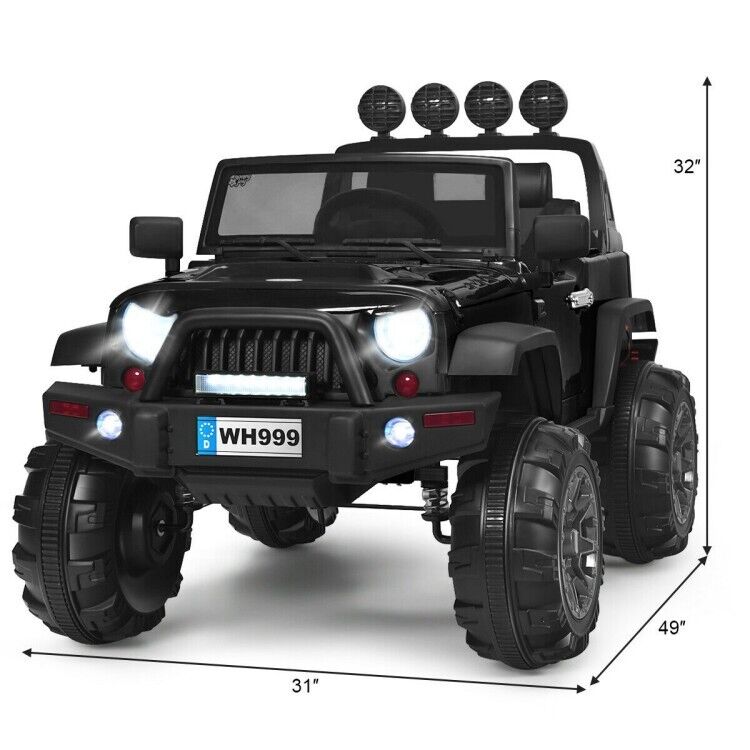12V Electric Ride-On Truck for Kids with Remote Control and Magnetic Double Doors