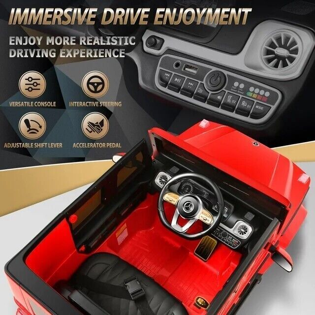 Licensed Mercedes Benz G500 4WD Electric Ride On Car for Kids with Remote Control and LED Lights - 12V