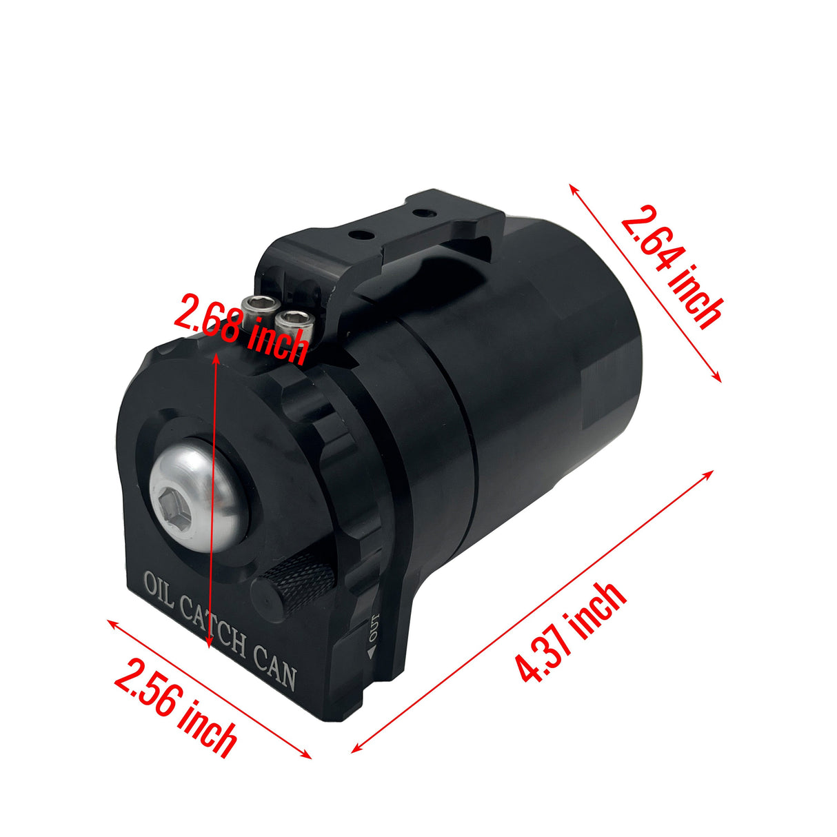 TruckTok Oil Catch Reservoir Breather Can Tank with Filter Cylinder Aluminum Universal TruckTok