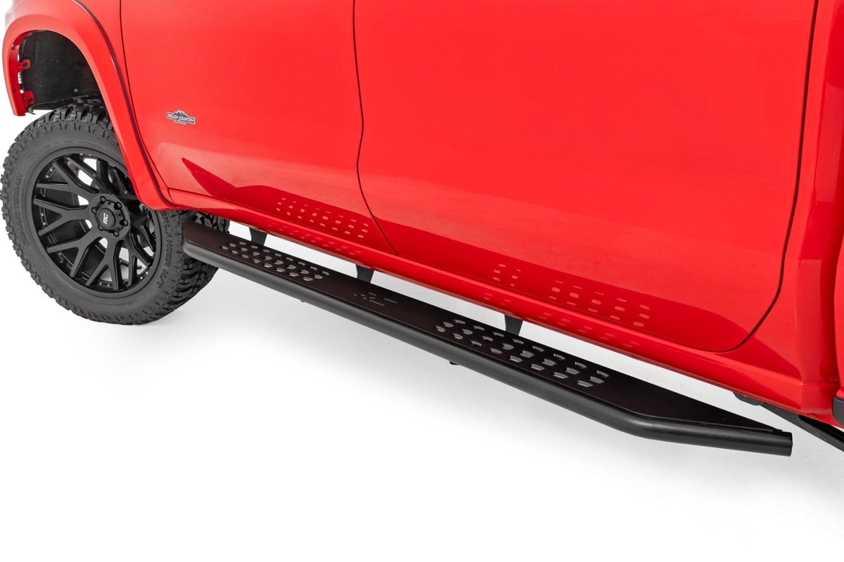 OV2 Running Boards Side Step Bars Crew Cab Ram 1500 (19-26)/1500 TRX (21-24) Rough Country