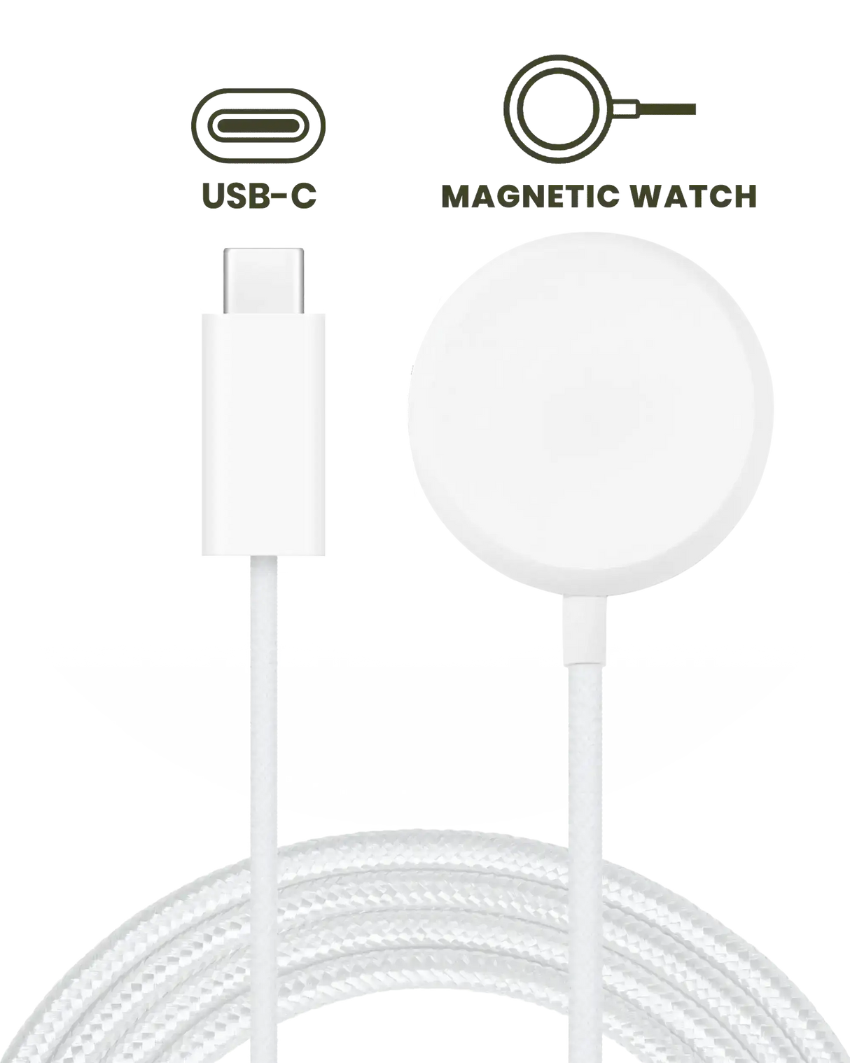 USB-C Magnetic Watch Charging Cable (3.3 ft.) For Google Pixel Watch Series 1 (OEM Grade: A) TekShack