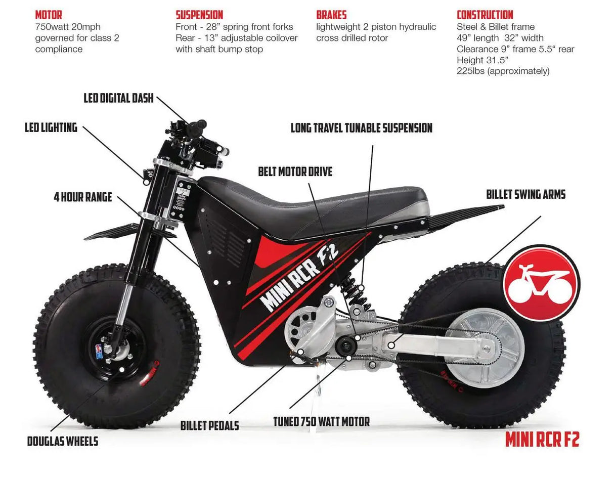 Mini RCR F2 Electric 2 Wheel E-Bike