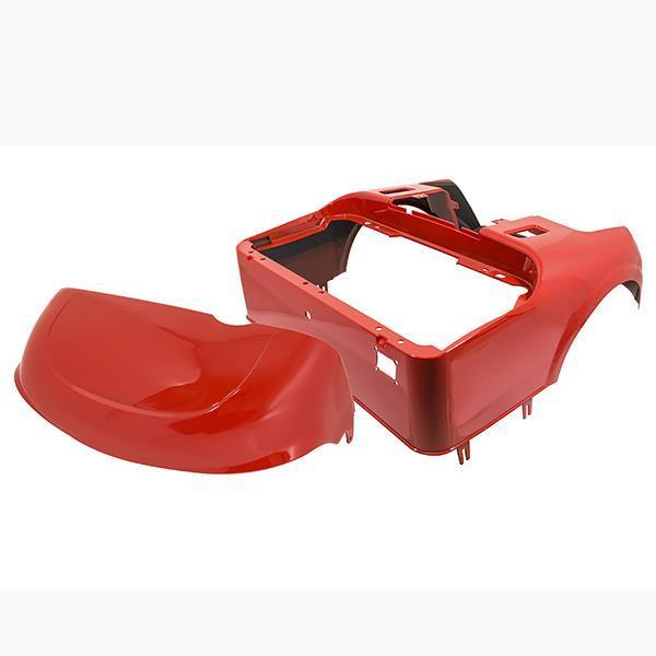 16-Up RXV Fl Red Body & Cowl w/o Light Cut Outs