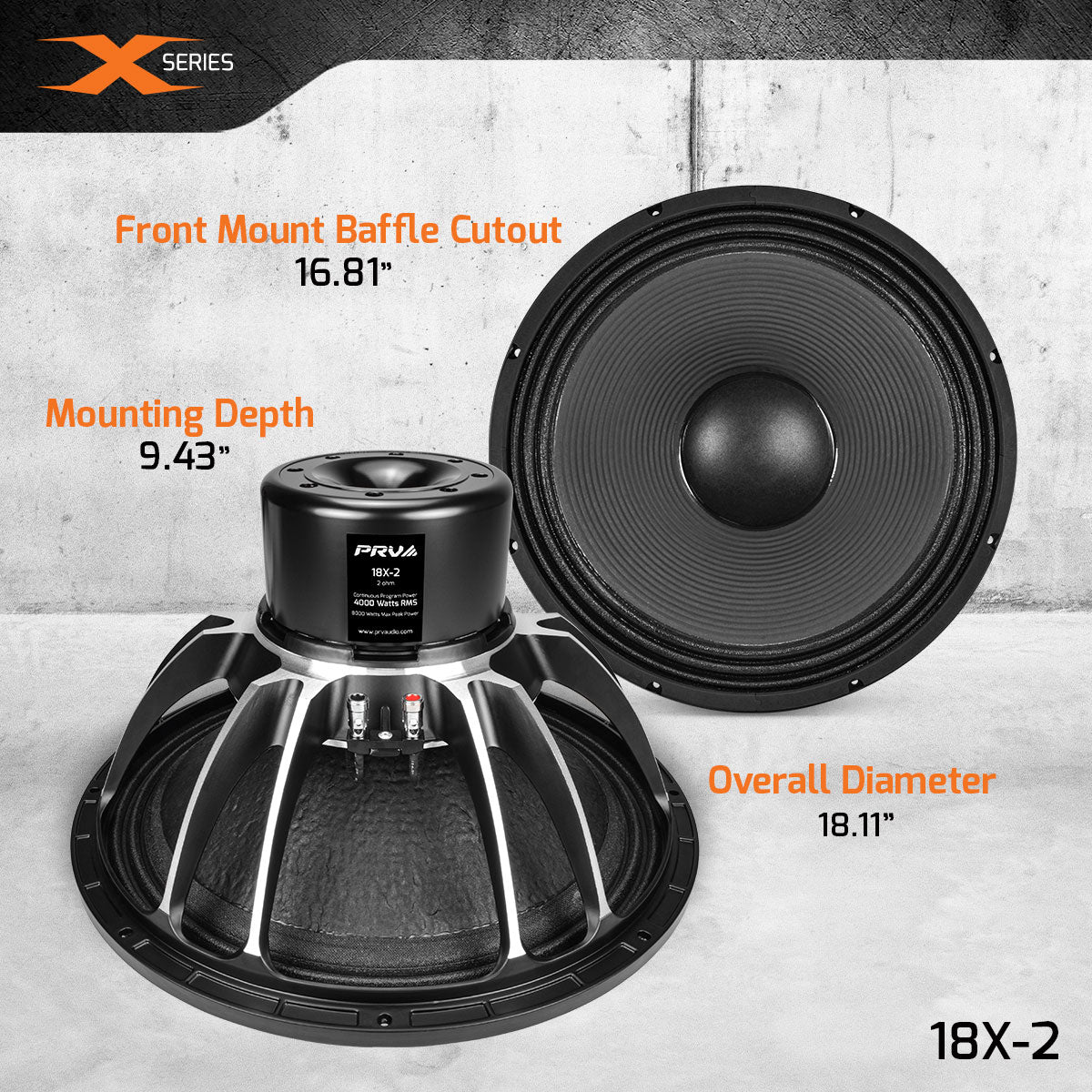 PRV 18X-2 Subwoofer PRV Audio