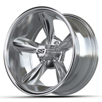 14x7" GTW Godfather Chrome Golf Cart Wheel