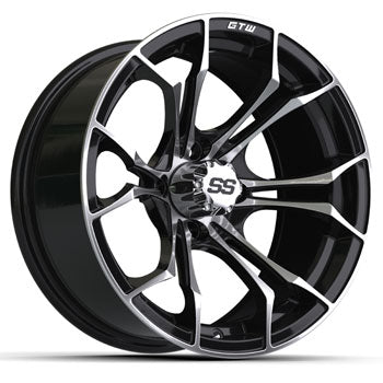 GTW Spyder 15x7 | -25 Offset Gloss Black and Machined Wheel