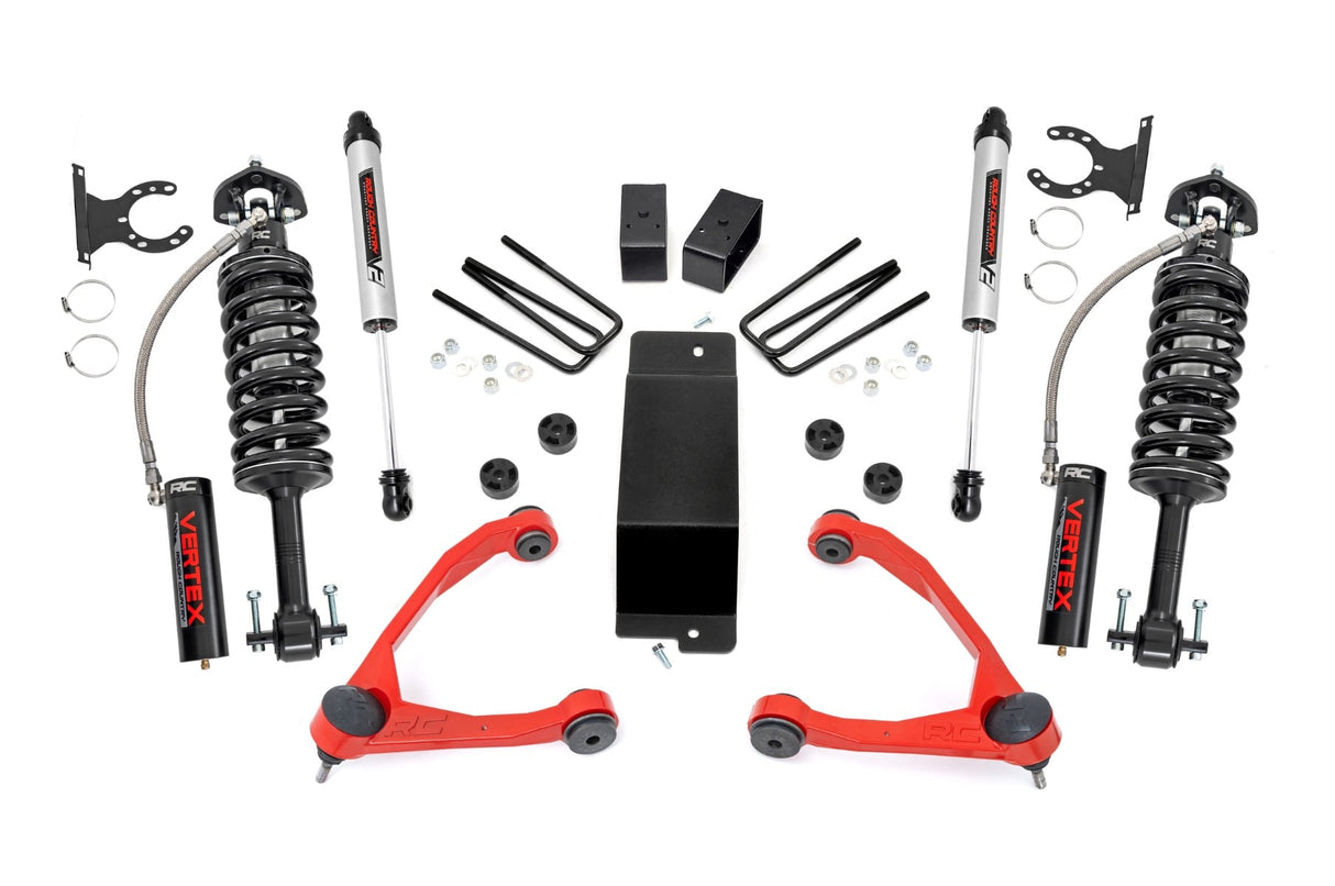 3.5 Inch Lift Kit Forged UCA Vertex/V2 Red Silverado/Sierra 1500 (07-16) Rough Country