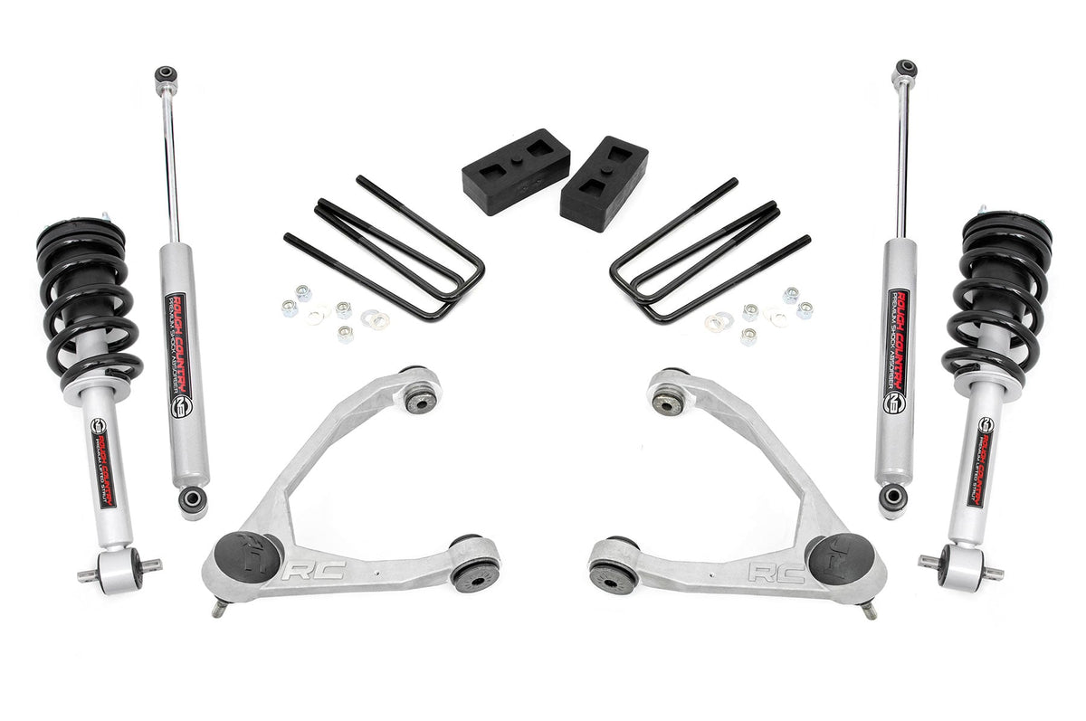 3.5 Inch Lift Kit Cast Steel N3 Strut Silverado/Sierra 1500 (14-16) Rough Country