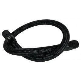 1998.5-2018 Cummins 5.9L/6.7L 34.5 Inch Common Rail/VP44 Coolant Bypass Hose Black Nylon Braided (FPE-CLNTBYPS-HS-CRVP-BLK)