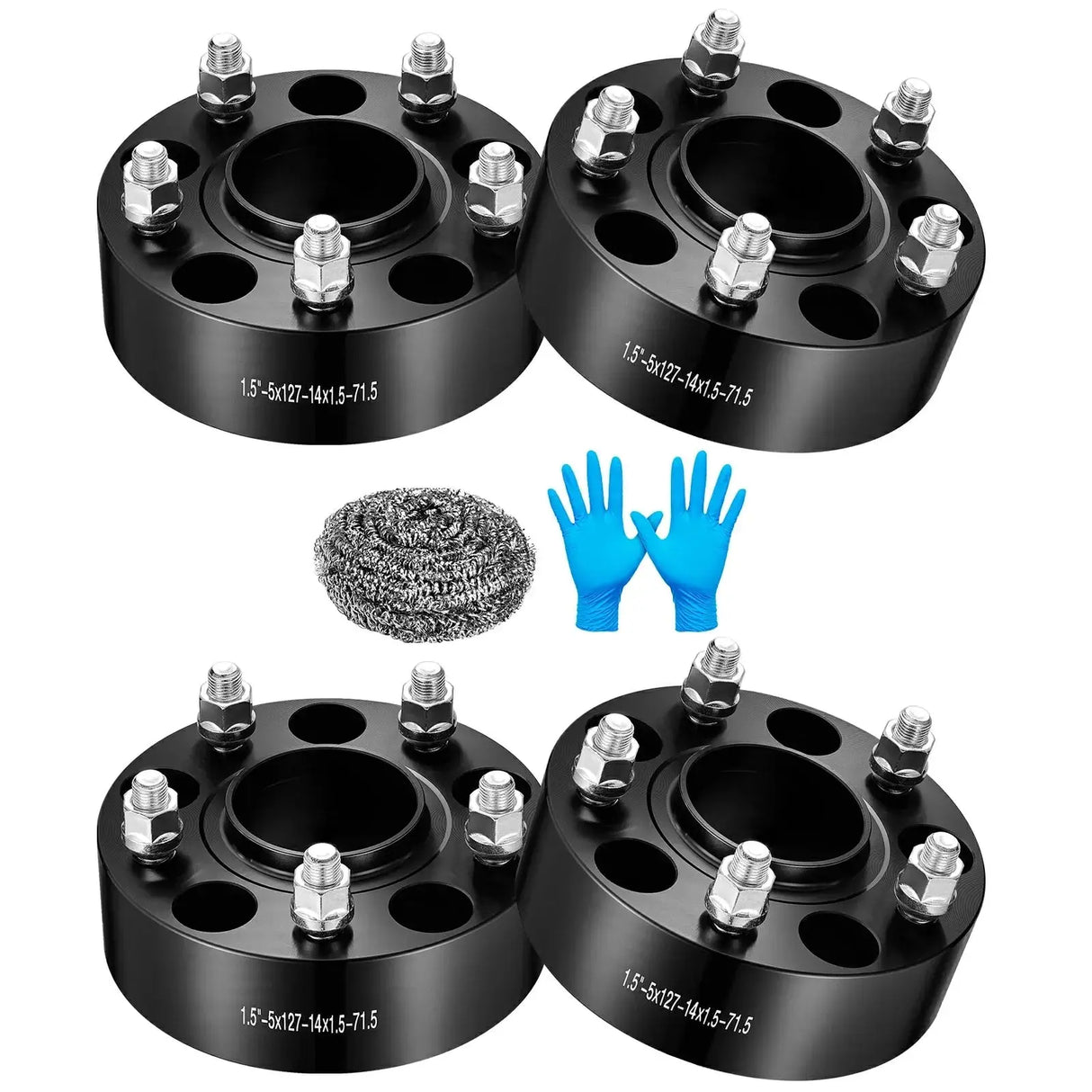 1999-2010 Grand Cherokee WJ WK, 2007-2018 Wrangler JK JKU, 2006-2010 Commander XK Black 5X5 Wheel Spacers 4PCS