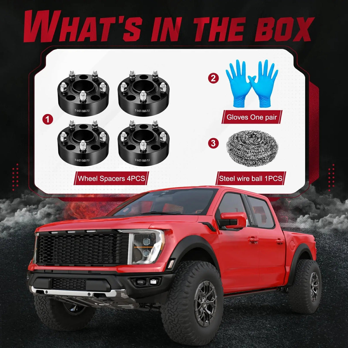 1999-2010 Grand Cherokee WJ WK, 2007-2018 Wrangler JK JKU, 2006-2010 Commander XK Black 5X5 Wheel Spacers 4PCS Flashark