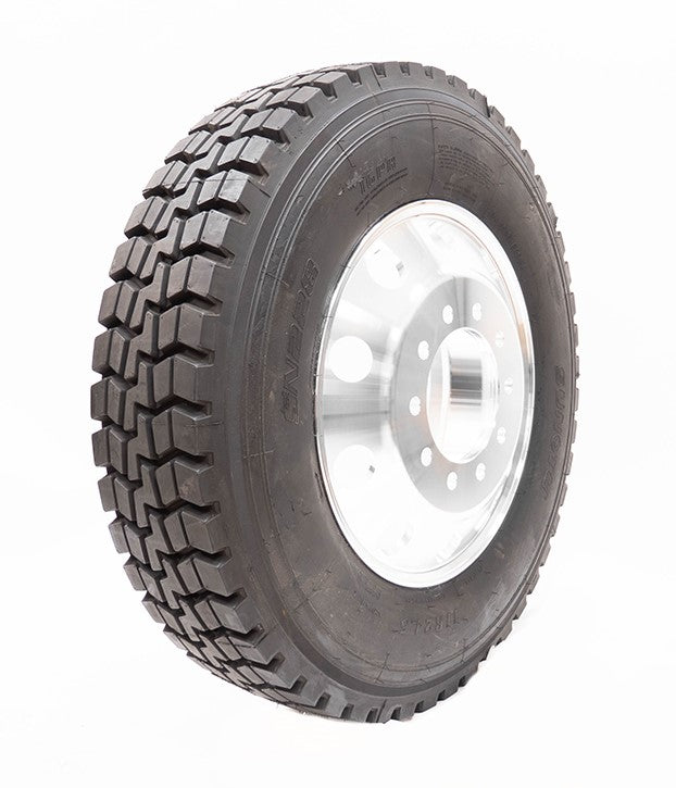(Set of 200) 11R 24.5 16 PR Open Shoulder Drive Truck Tire with 24.5 x 8.25 Wheel (Mounted) x200